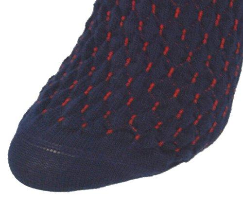 Diamond Pattern Quarter Combed Cotton Socks