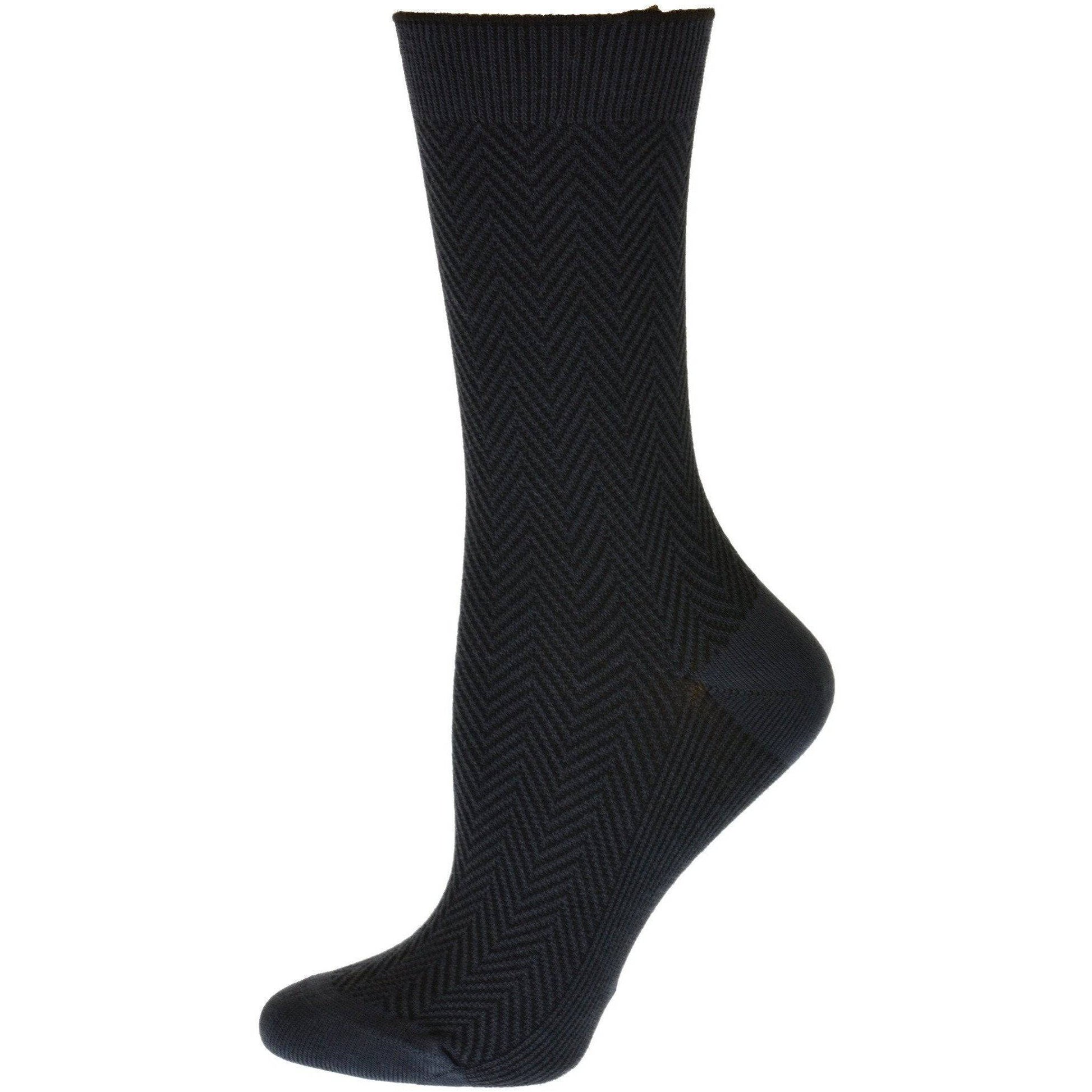 Bamboo Herringbone Dress Casual Crew