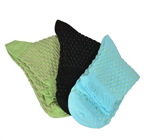 Diamond Pattern Quarter Combed Cotton Socks