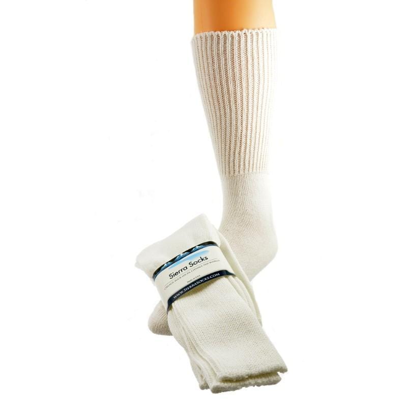 Health Diabetic Wide Calf Cotton Crew Men's Socks 2 pair pack