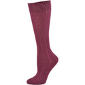 Classic Cable Knit Cotton Knee High Socks 3 Pair Pack