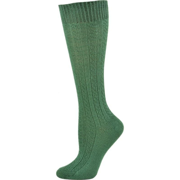 Classic Cable Knit Cotton Knee High Socks 3 Pair Pack