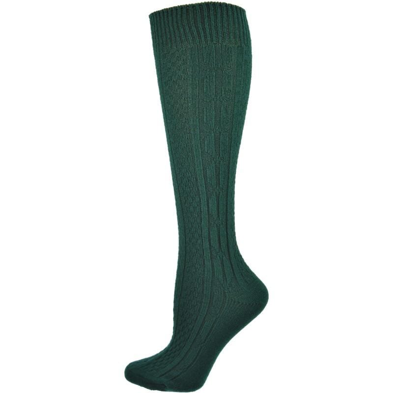 Classic Cable Knit Acrylic Knee High Socks 3 Pair Pack