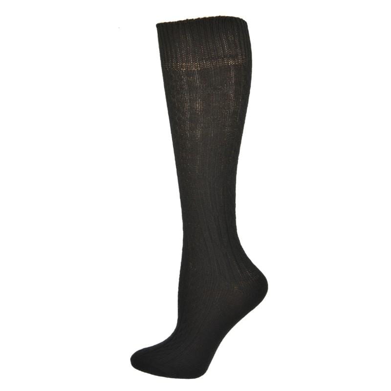 Classic Cable Knit Acrylic Knee High Socks 3 Pair Pack