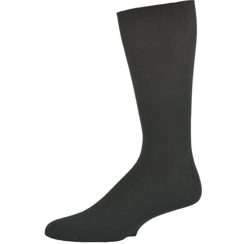 Bamboo Solid Mesh Patterned Crew Socks
