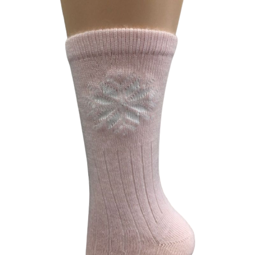 Snowflake Pattern Soft Acrylic Crew Women's Socks
