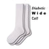 Women's Health Diabetic Extra Wide Calf Cotton Crew  2 Pair Pack Socks