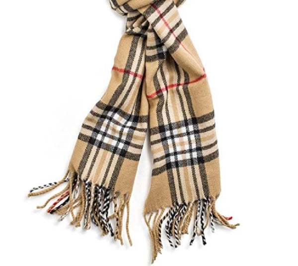 Men's and Women's Unisex Plaid Cashmere Feel Scarf, Oversized Scarves, Softer than Cashmere features, Size 72