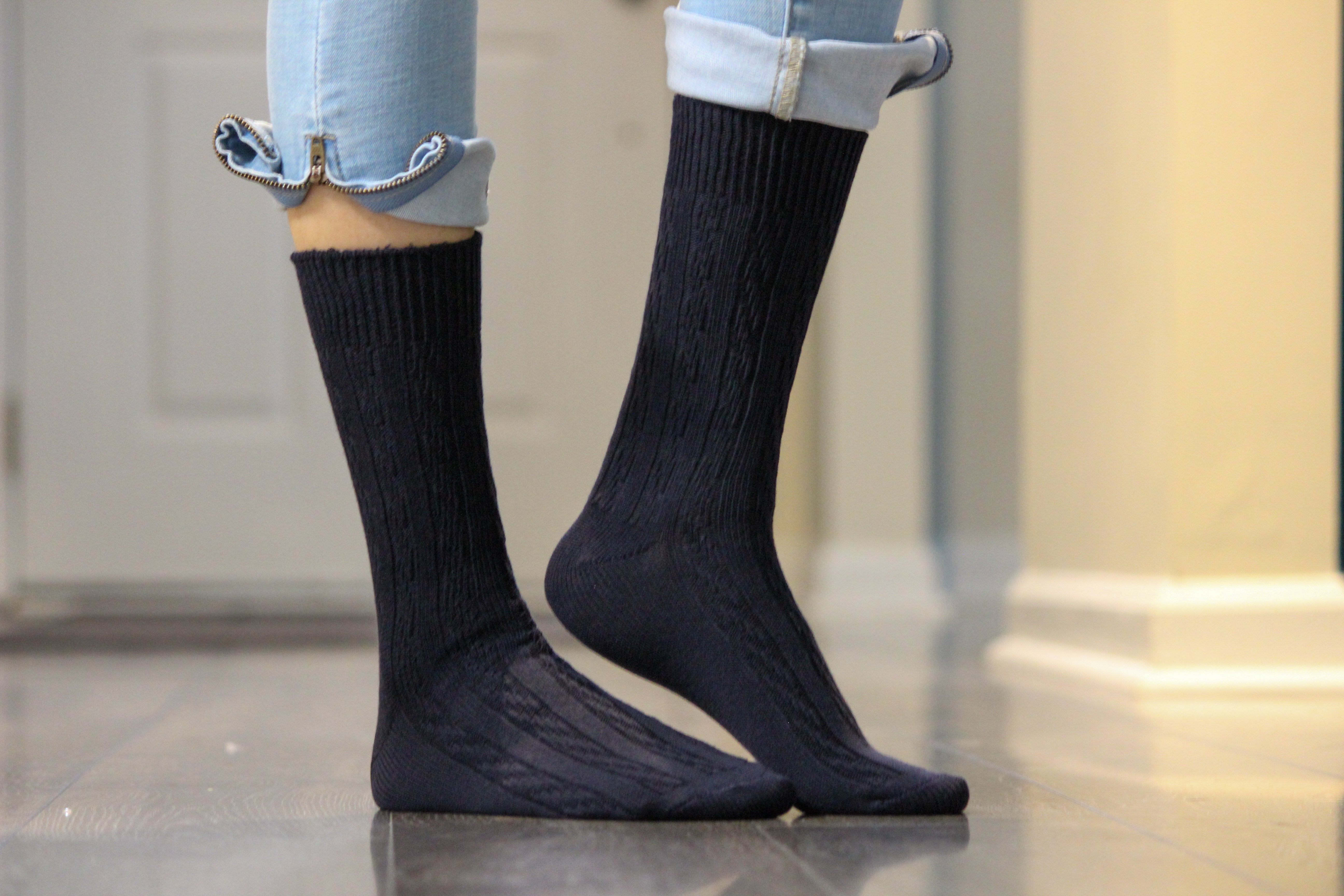 Cable Knit Socks, Cotton Combed Socks, Classic Crew Socks | Sierra Socks