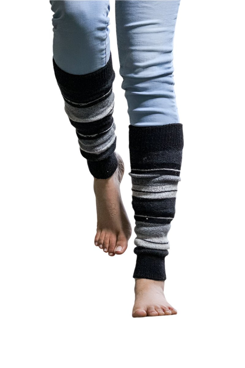 Girl's Stripe Lambswool Knee Hi Leg Warmers
