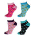 Floral Pattern Ankle Low Cut 2-pair Pack & 4-pair Pack Cotton Socks