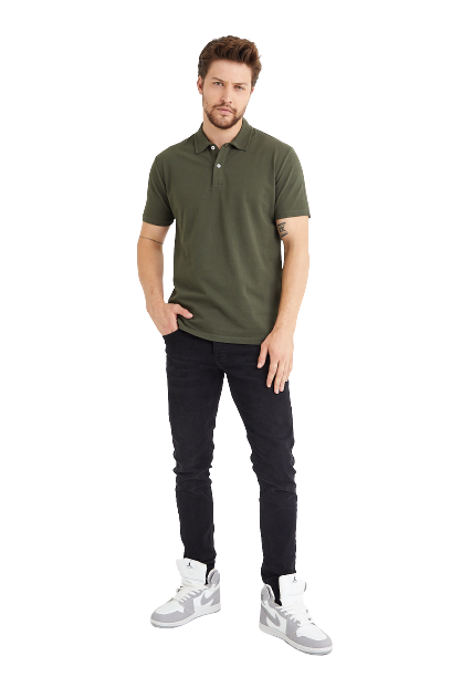 Men's Polo Moisture Wicking 2-button T-Shirts