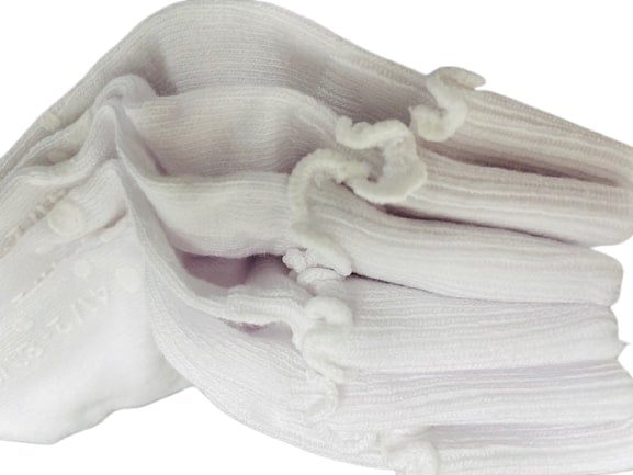Girls Cotton Lettuce Ruffle Ripple Edge Turn Cuff Non Skid Seamless Toe 3 Pair Pack