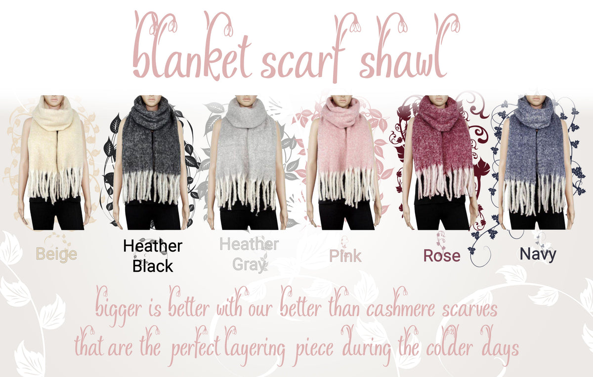 Women's Blanket Scarf Shawl, Oversized Scarves, Softer than Cashmere features