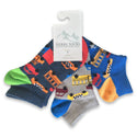 Toddler Combed Cotton Ankle Assorted 3-Pack Socks