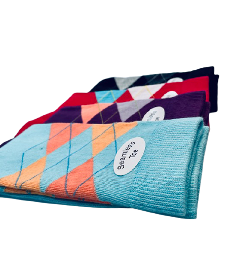 Cotton Argyle Crew Women's Socks