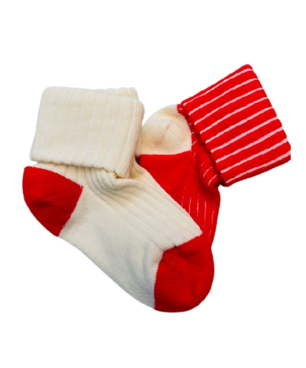 Toddler Combed Cotton Ribbed Turn Cuff 2-Pack Socks