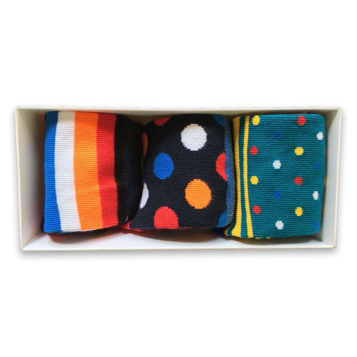 Toddler Combed Cotton Crew Assorted 3-Pack Gift Box