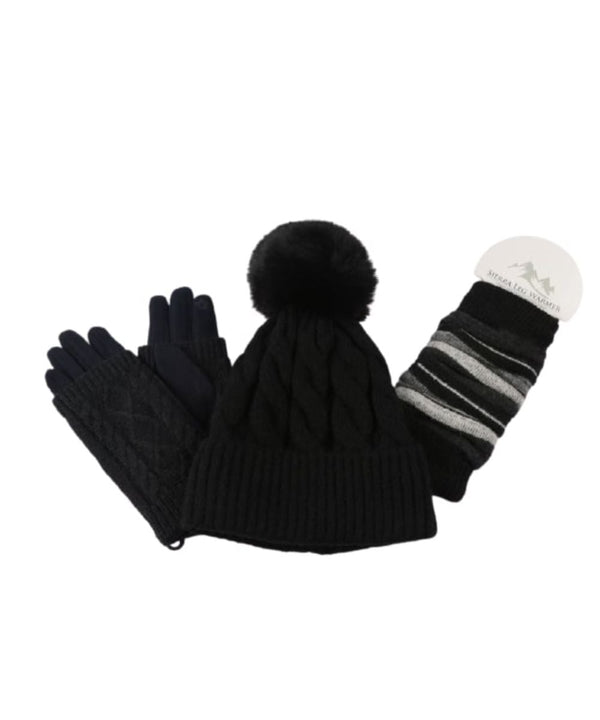 Women's Gloves, Hats and Leg Warmer Set