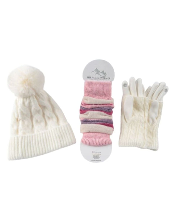 Women's Gloves, Hats and Leg Warmer Set