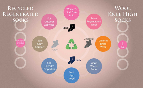 Women's Merino Wool Blend Knee-High Sock 4-Pack Women's Merino Wool Blend Knee-High Sock 4-Pack