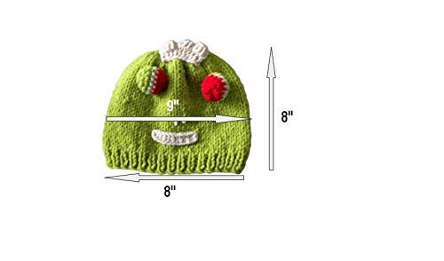 Kids Beanie Hat Kids Winter Hand-Knitted Frog Animal Theme Hat Beanie Cap Wool