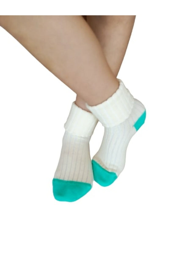 Toddler Combed Cotton Ribbed Turn Cuff 2-Pack Socks