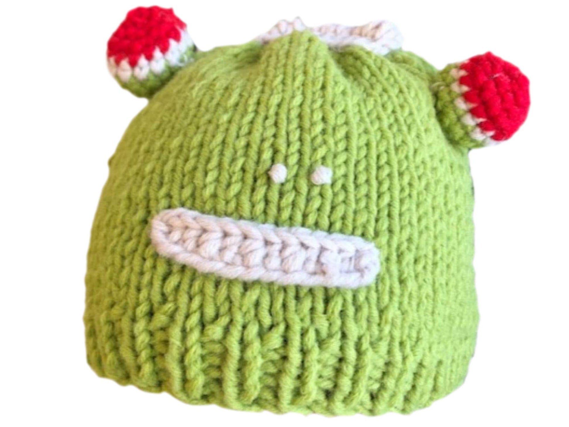 Kids Beanie Hat Kids Winter Hand-Knitted Frog Animal Theme Hat Beanie Cap Wool