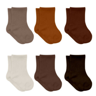 Comprar assorted-brown Newborn Cotton Ankle-Hi Socks Assorted 6 Pair Pack