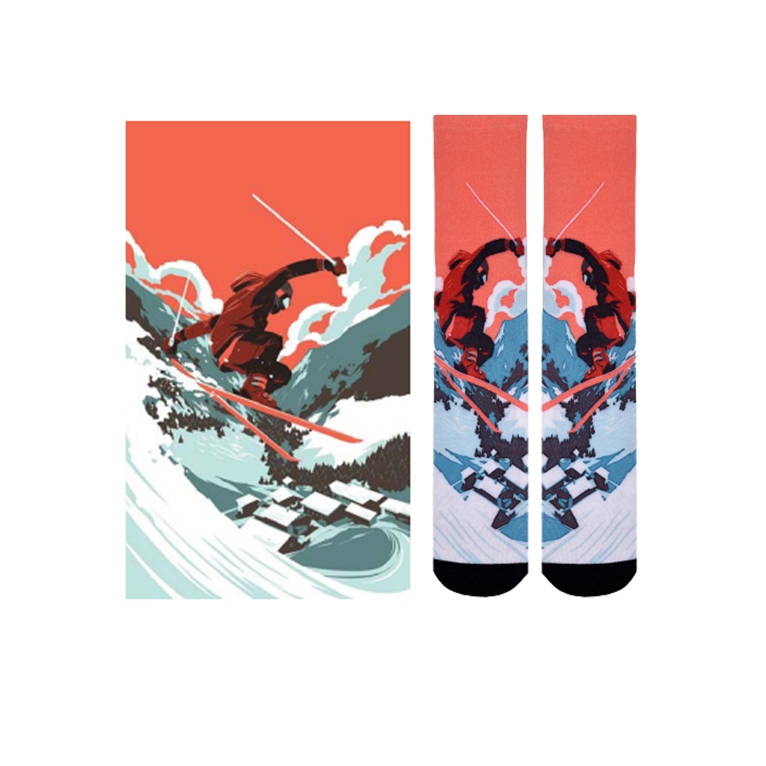 Men & Women's CoolMax Knee-High Socks, Nature Inspired Collection for Men & Women Eco-Friendly Knee High Socks