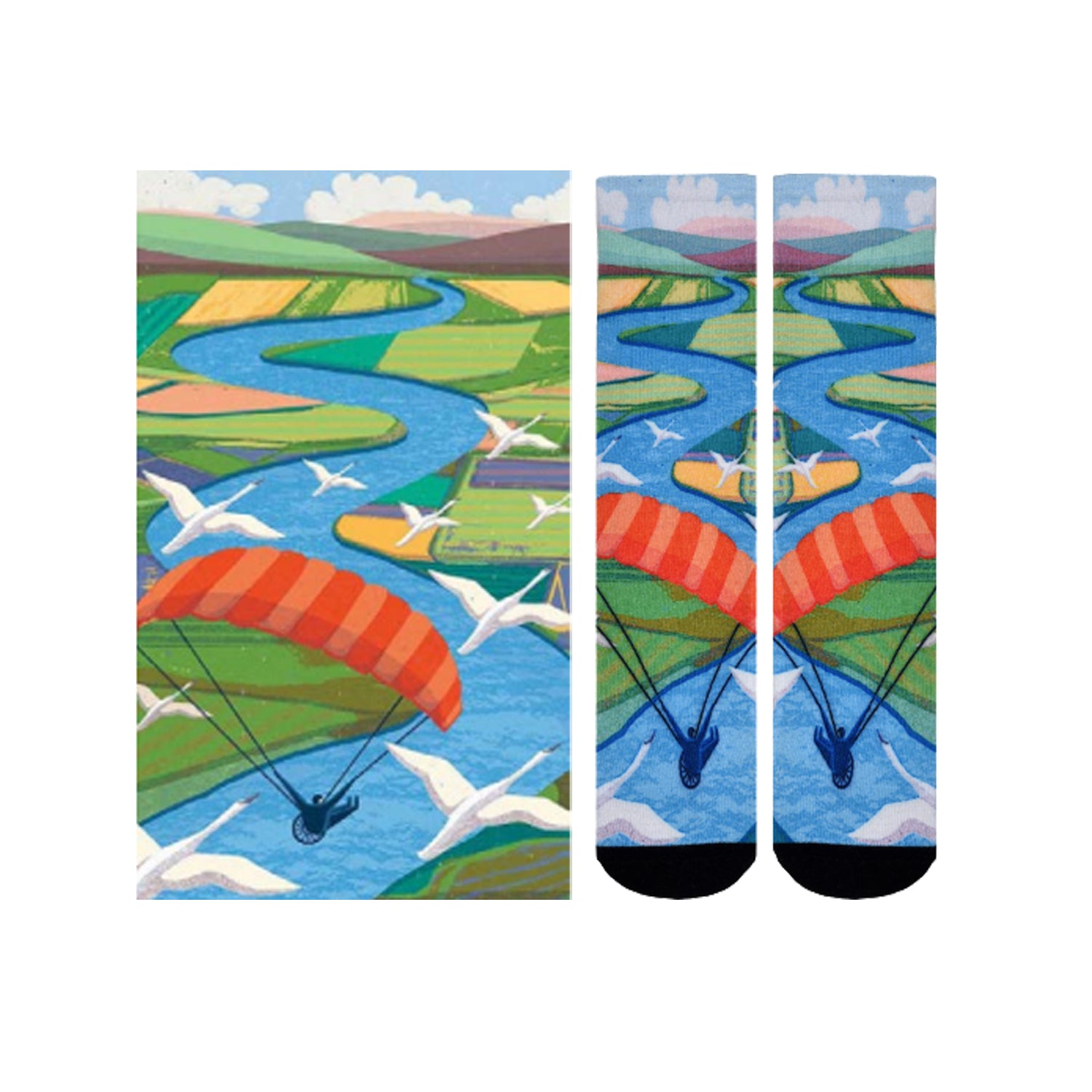 Men & Women's CoolMax Knee-High Socks, Nature Inspired Collection for Men & Women Eco-Friendly Knee High Socks