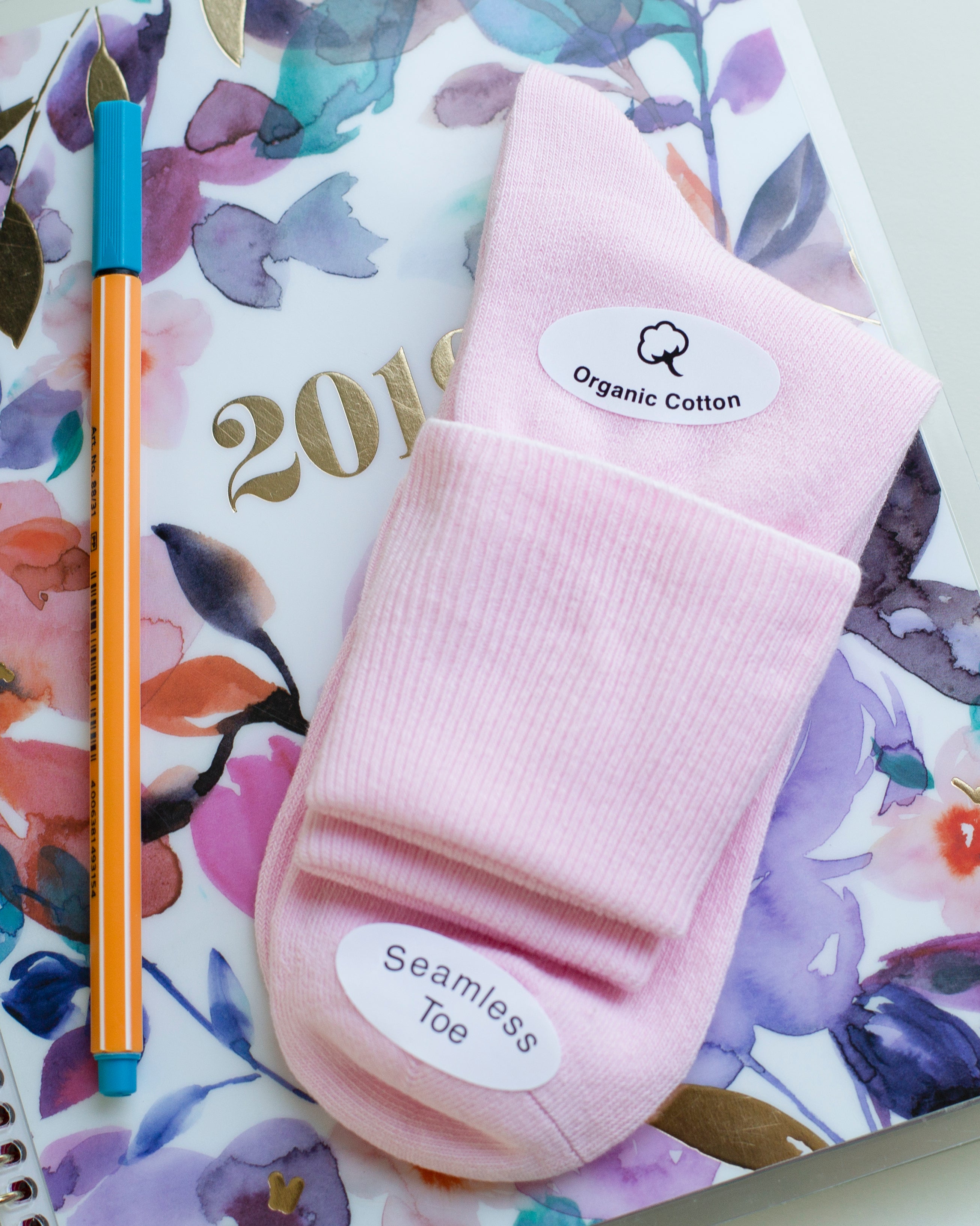 Turn Cuff Organic Cotton Seamless Toe 3 pair Pack