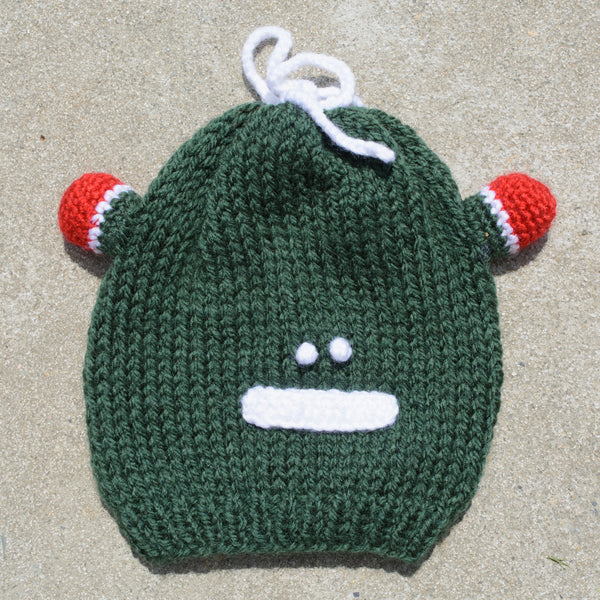Kids Beanie Hat, Kids Winter Hand-Knitted Wool Frog Animal Theme Hat