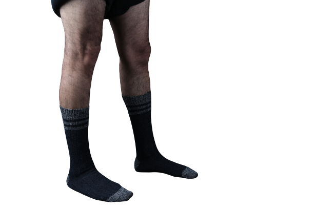 Wool Blended Crew Marled Men 2 Pair Pack Outdoor Hiking Socks