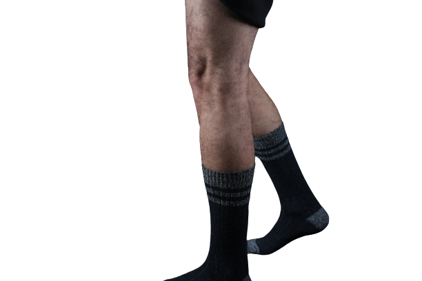 Wool Blended Crew Marled Men 2 Pair Pack Outdoor Hiking Socks