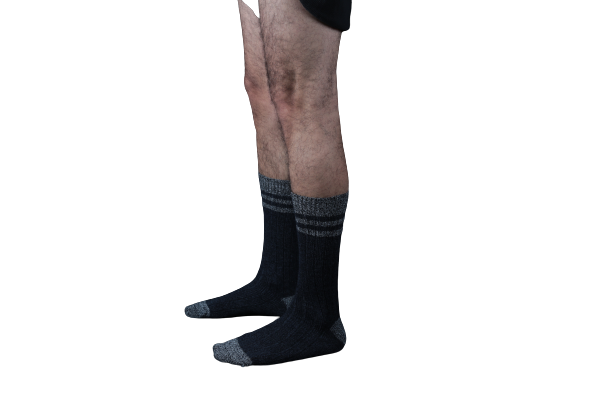 Wool Blended Crew Marled Men 2 Pair Pack Outdoor Hiking Socks