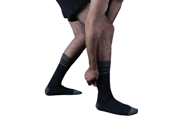 Wool Blended Crew Marled Men 2 Pair Pack Outdoor Hiking Socks
