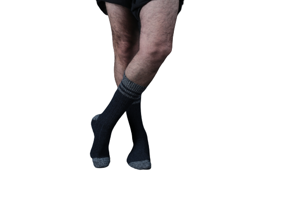 Wool Blended Crew Marled Men 2 Pair Pack Outdoor Hiking Socks