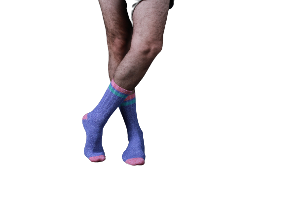 Twisted Marled Colorful Cotton Men Crew