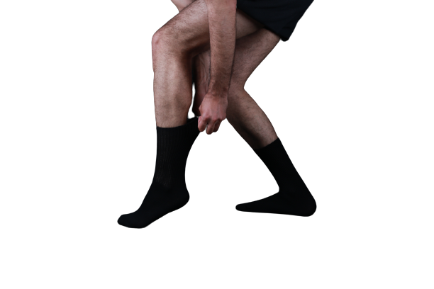 Health Diabetic Wide Calf Cotton Crew Men's Socks 2 pair pack