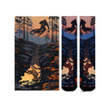 Sierra Socks Mud Bike Pattern CoolMax Socks, Nature Collection for Men & Women Eco-Friendly Colorful Crew Socks