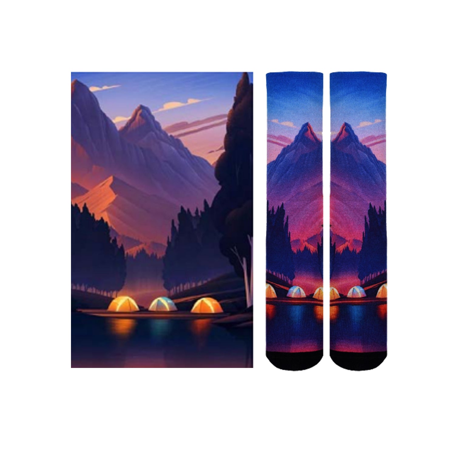 Men & Women's CoolMax Knee-High Socks, Nature Inspired Collection for Men & Women Eco-Friendly Knee High Socks