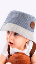 Checked Little Captain Badge -Infant Fedora Hat 0-18 Months