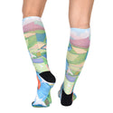 Sierra Socks Birds Eye View Pattern Unisex Socks, Colorful Paragliding Socks, Comes in 1-Pair, 2 Pair & 3 Pair Pack