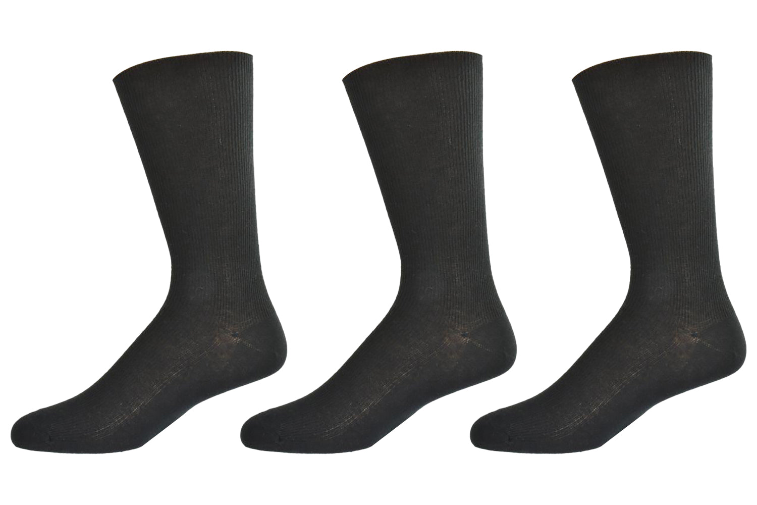 Diabetic True Rib Combed Cotton Crew Socks M11
