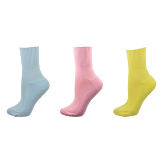 3 Pairs - Stone - Ladies Gentle Grip Diabetic Socks Size 4-8