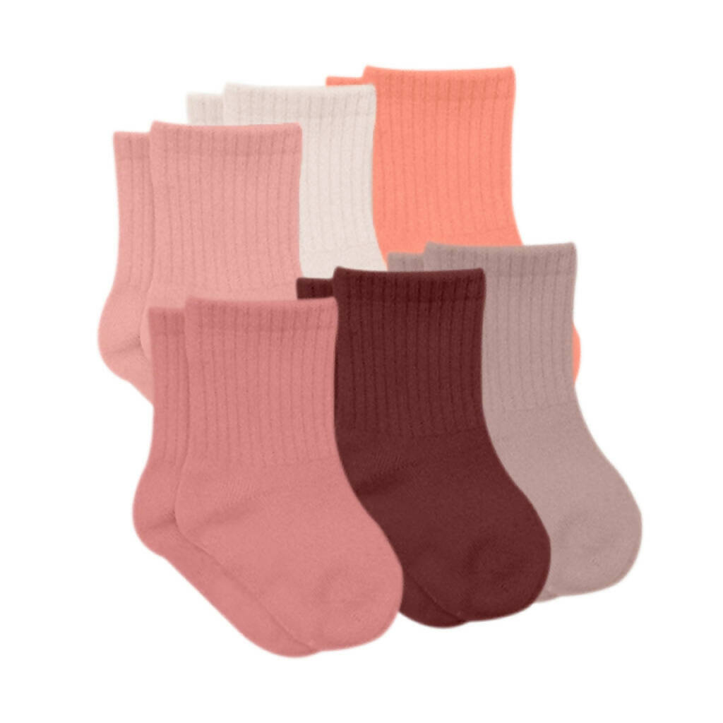 Newborn Cotton Ankle-Hi Socks Assorted 6 Pair Pack