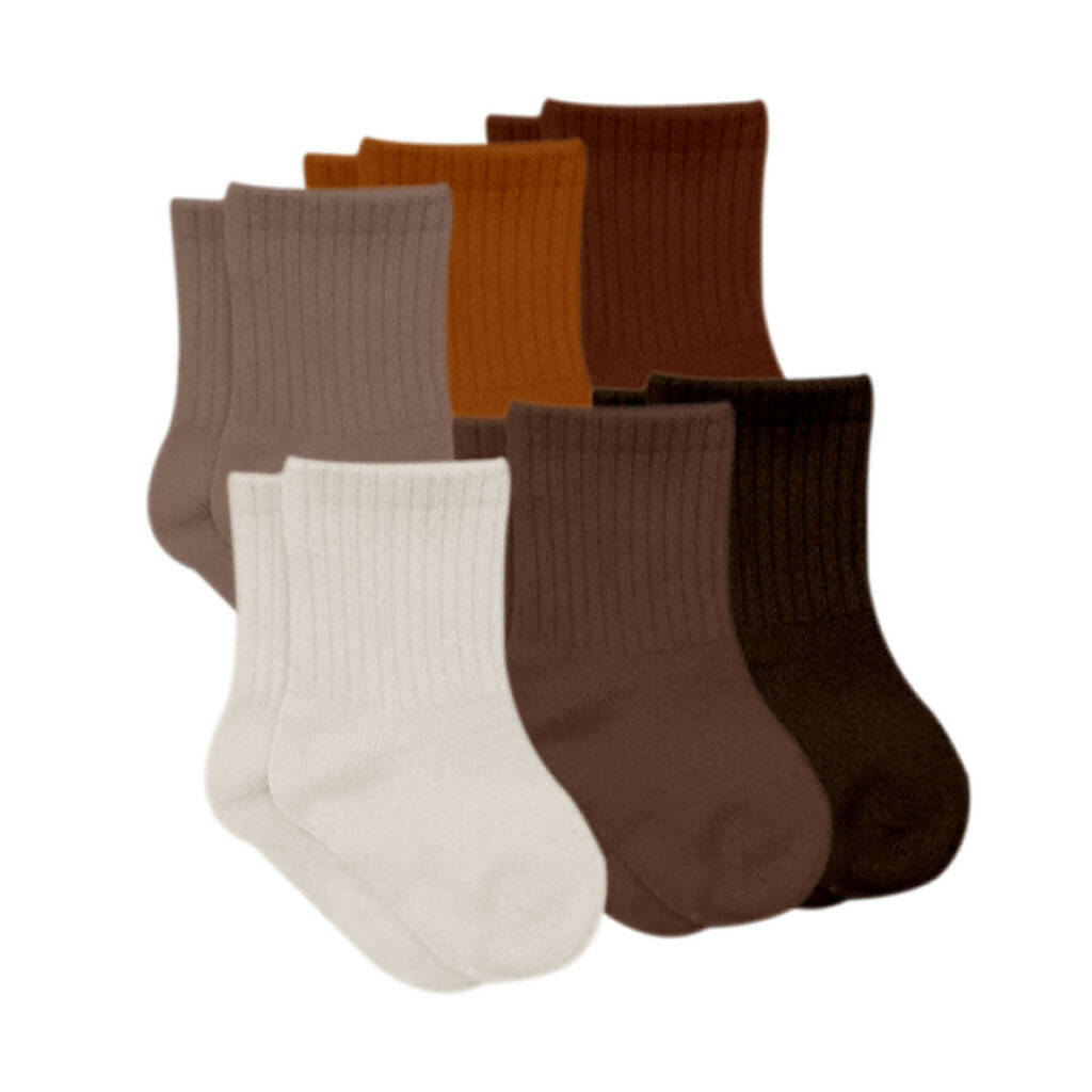 Newborn Cotton Ankle-Hi Socks Assorted 6 Pair Pack
