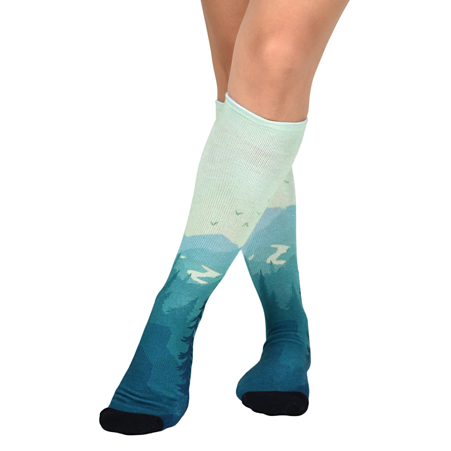 Men & Women's CoolMax Knee-High Socks, Nature Inspired Collection for Men & Women Eco-Friendly Knee High Socks