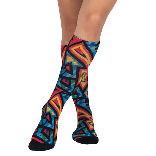 Sierra Socks - Get Funky Pattern CoolMax Socks, Nature Collection for Men & Women Eco-Friendly Colorful Crew Socks